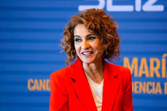 La candidata del PSOE-A a la Presidencia de la Junta, María Jesús Montero, este miércoles en Sevilla