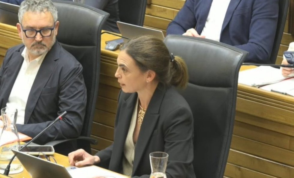 La concejala de Hacienda de Gijón, María Mitre, interviene en el Pleno Municipal.