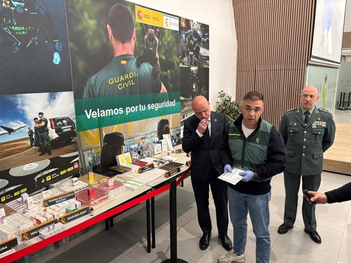 Material incautado en la operación