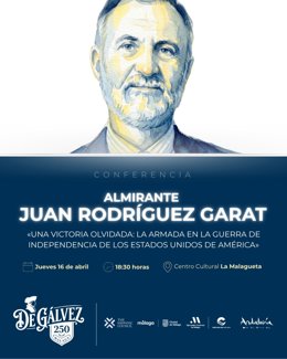 El almirante Juan Rodríguez Garat protagoniza una nueva cita del ciclo 'De Gálvez 250' en La Malagueta