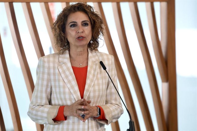 La secretaria general del PSOE-A y candidata a la Presidencia de la Junta de Andalucía, María Jesús Montero, a 10 de abril de 2026, en Cádiz (Andalucía, España).