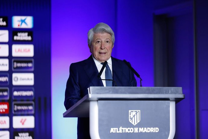 Archivo - Enrique Cerezo, presidente del Atlético de Madrid