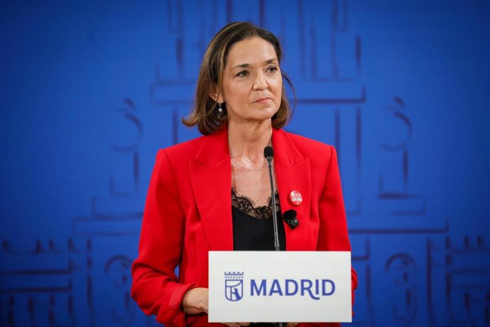 La portavoz del Grupo Municipal Socialista, Reyes Maroto, durante el Pleno de Cibeles