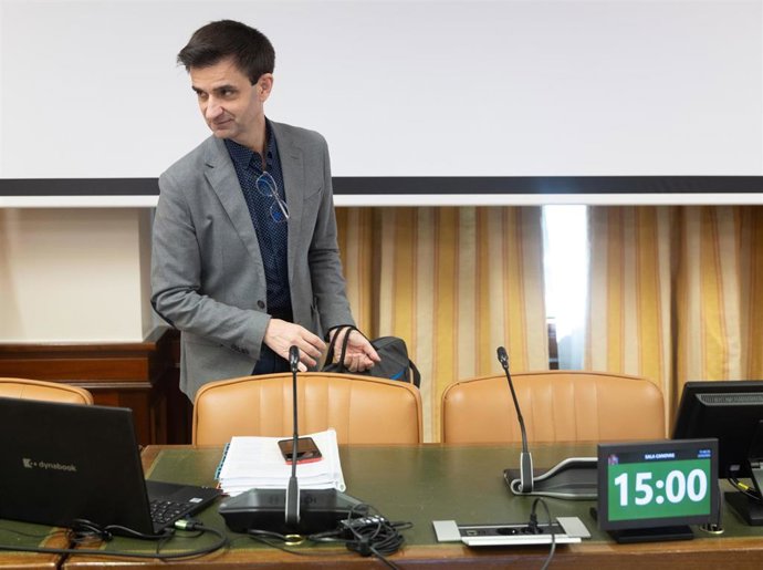 El presidente del Consejo de Administración de la Corporación RTVE, José Pablo López Sánchez, comparece de forma periódica ante la Comisión Mixta de Control Parlamentario de la Corporación RTVE y sus Sociedades para la contestación de preguntas, a 23 de m