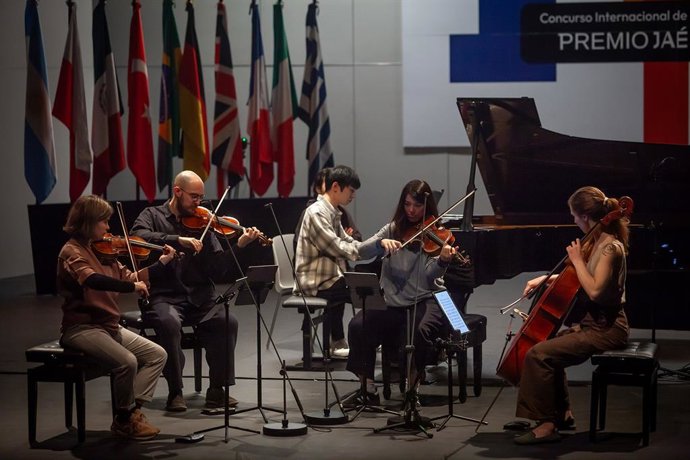 Ensayos con el Cuarteto Cosmos para la semifinal del Premio de Piano 'Jaén'