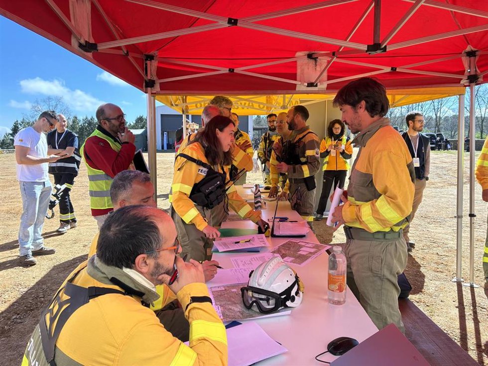 Personal participante en el simulacro