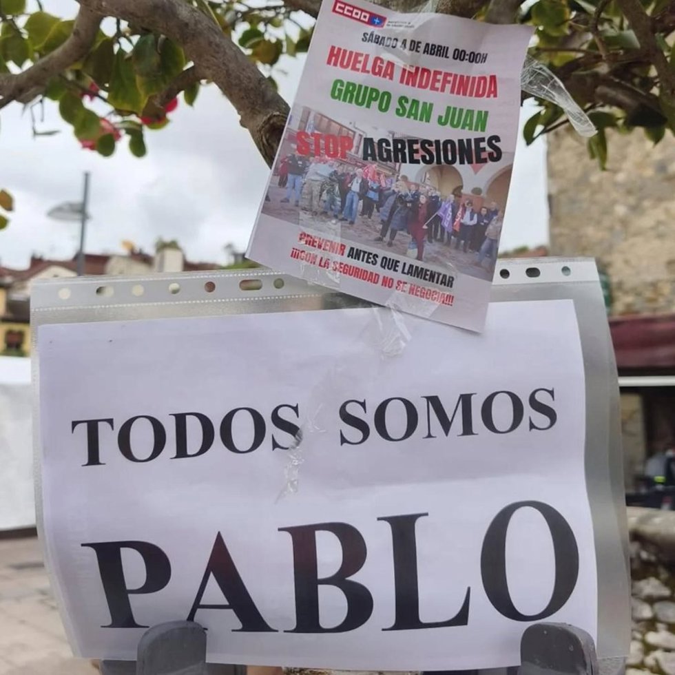 Movilización de apoyo al conductor agredido.