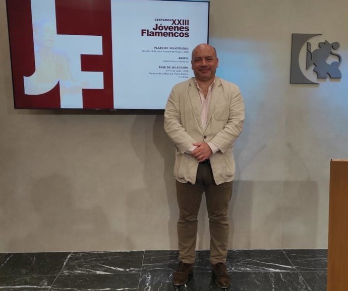 Gabril Duque, durante la presentación del certamen de Jóvenes Flamencos.