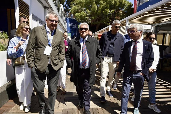 El presidente electo del FC Barcelona, Joan Laporta, en el Village del Barcelona Open Banc Sabadell 2026