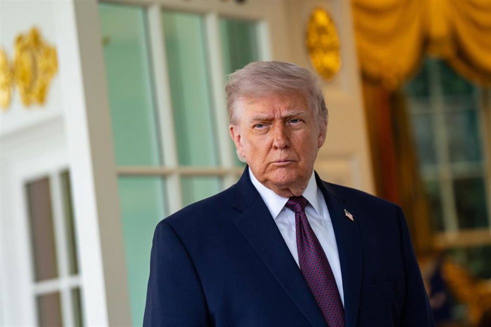 El presidente de EEUU, Donald Trump, ofrece declaraciones en la Casa Blanca. 