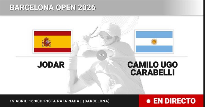 Rafael Jodar - Camilo Ugo Carabelli: resumen y estadísticas del partido de Octavos de final de Barcelona Open