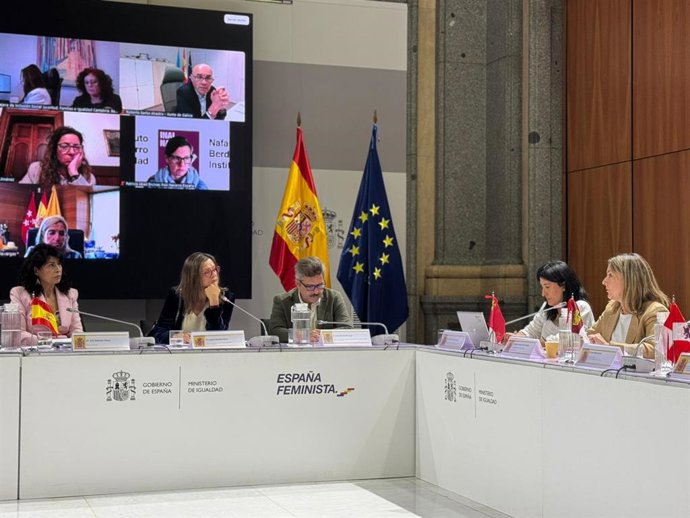 La consejera de Política Social, Familias e Igualdad, Conchita Ruiz, durante su intervención en la Conferencia Sectorial de Igualdad