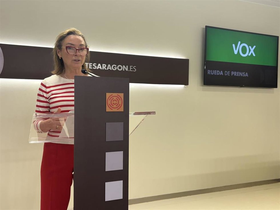 La diputada de Vox en las Cortes de Aragón Carmen Rouco.