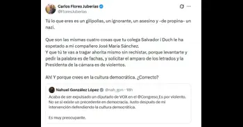 Flores (Vox) crida "tocacollons" i "nazi" a González (Sumar) al·legant que són insults que va rebre el company expulat