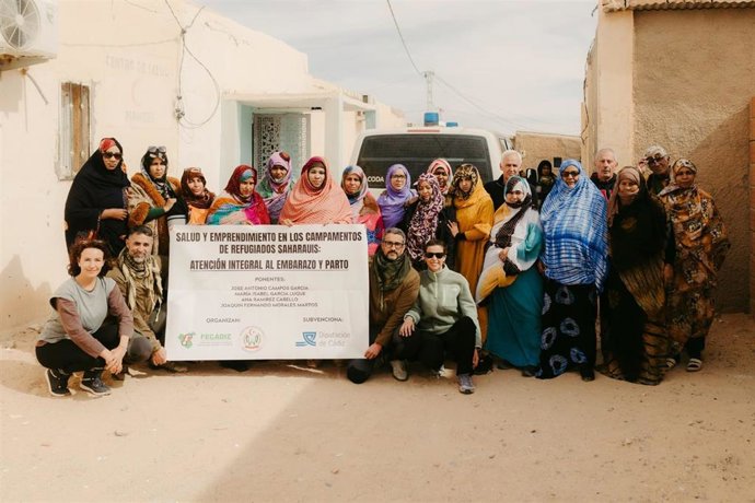 Integrantes de la misión que se realizó en el Sahara en enero por parte de Diputación.