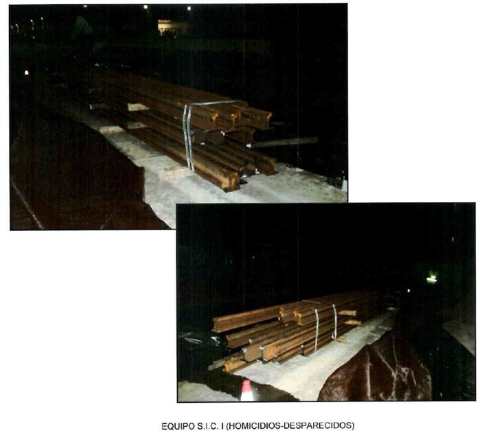 Carriles sustituidos por Adif en las vías de Adamuz y precintados por la Guardia Civil tras el siniestro con 46 víctimas mortales y más de 120 heridos.