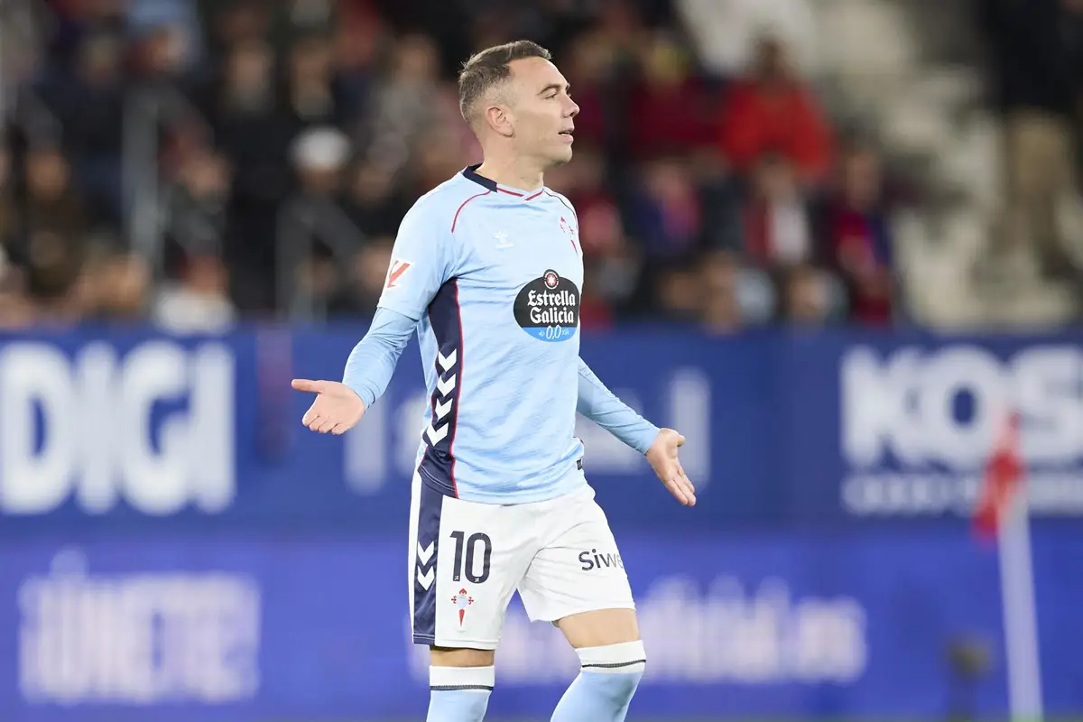 El jugador del RC Celta Iago Aspas