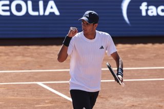 El tenista español Rafael Jódar en el triunfo sobre Ugo Carabelli en el Barcelona Open Banc Sabadell 2026