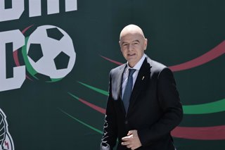 28 March 2026, Mexico, Mexico City: FIFA President Gianni Infantino attends the inauguration of the 'Epic Album' exhibition, which brings together historical items from the Mexican men's and women's national teams, as well as from Portugal and Croatia, Th