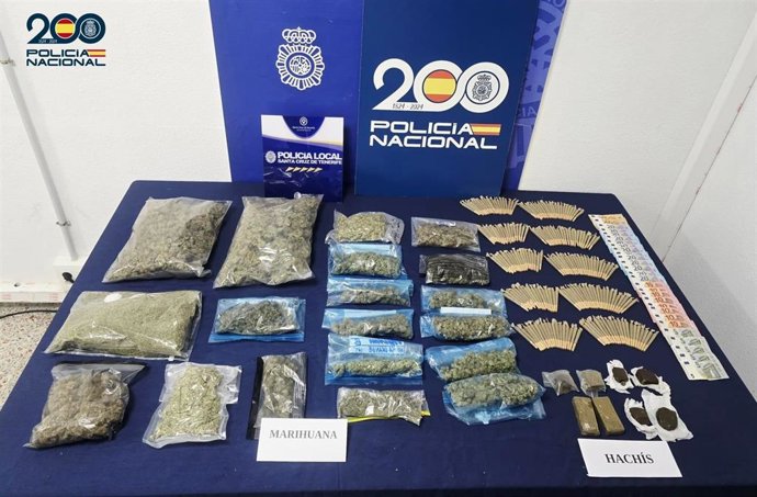 Marihuana y hachís intervenidos en un punto de venta en Santa Cruz de Tenerife
