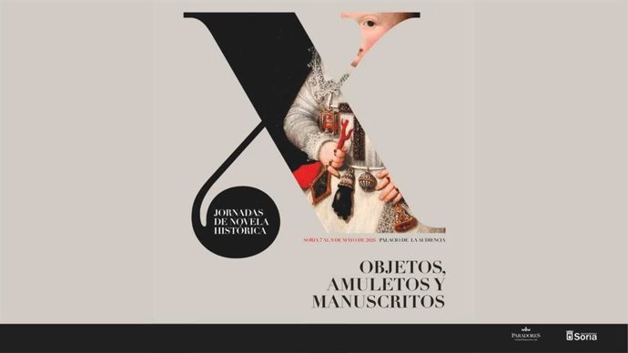 Cartel de la X Jornadas de Novela Histórica de Soria.