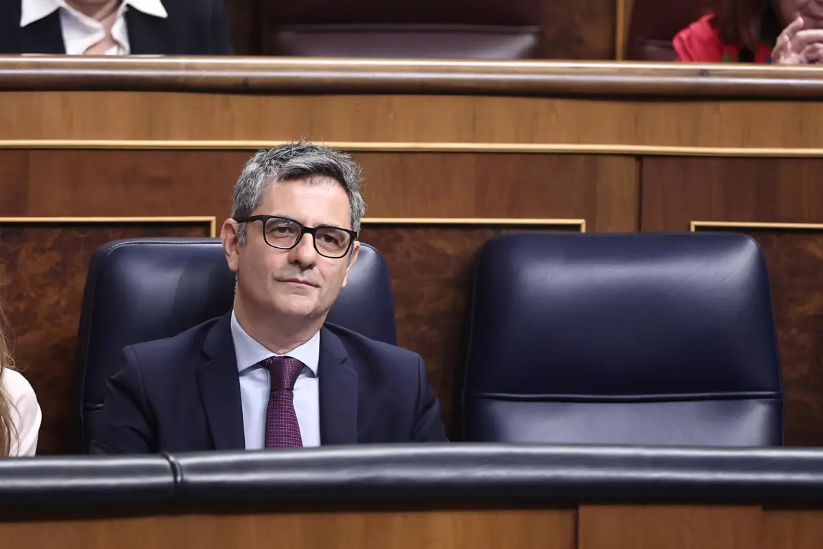 Félix Bolaños durante un pleno en el Congreso de los Diputados, a 15 de abril de 2026, en Madrid (España).