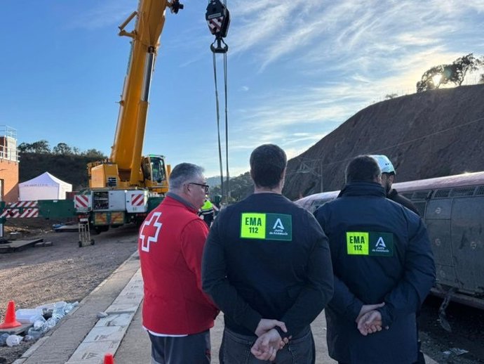 Servicios de emergencias de la Junta de Andalucía en Adamuz, Córdoba.