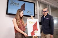 Un cartel titulado 'Donde la leyenda se hace historia' anuncia la festividad de San Jorge 2026 en Aragón