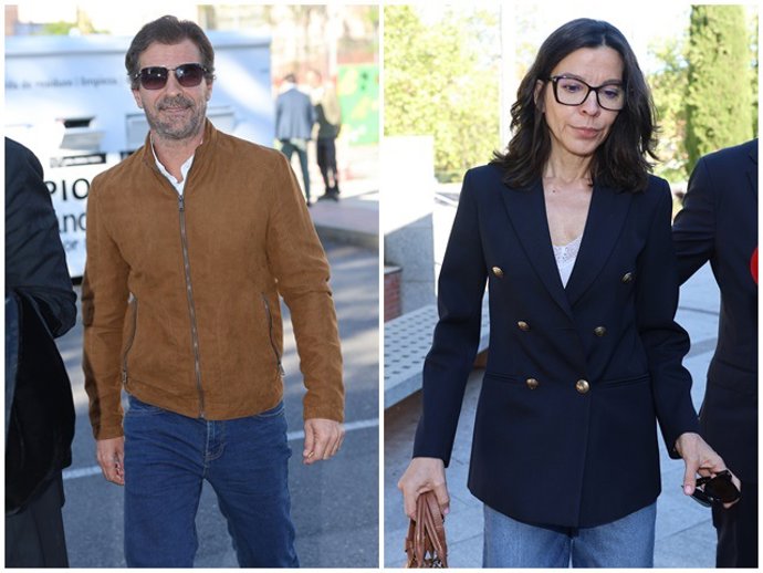 Rodolfo Sancho y Silvia Bronchalo, a su llegada a los juzgados de Alcobendas para el juicio contra el actor por un presunto delito leve de vejaciones
