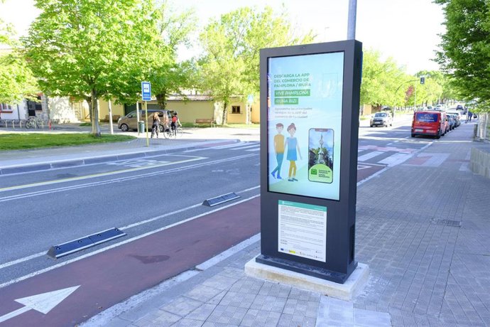 Uno de los paneles instalados.