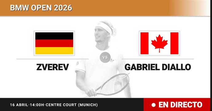 Alexander Zverev - Gabriel Diallo: resumen y estadísticas del partido de Octavos de final de BMW Open