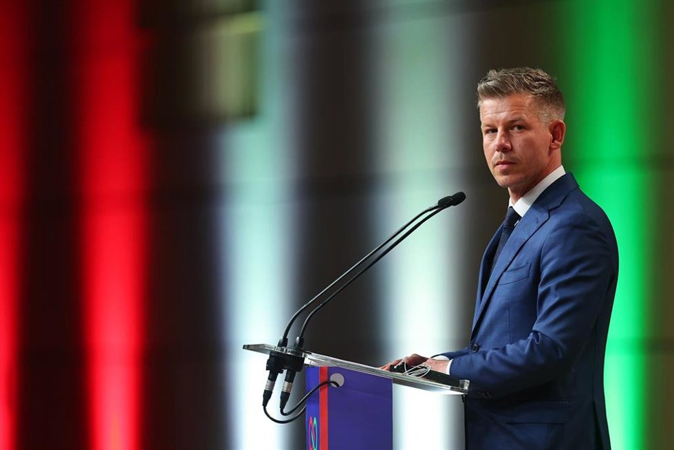 El líder de Tisza y primer ministro entrante de Hungría, Peter Magyar.