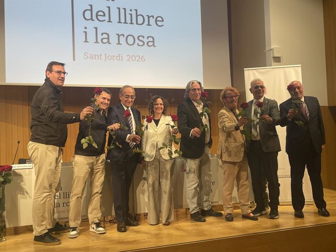 Roda de premsa de Sant Jordi amb la Cambra del Llibre i el Gremi de Llibreters de Catalunya
