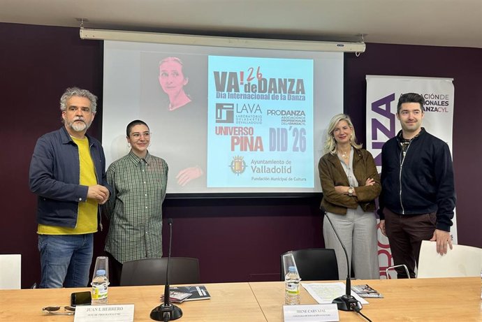 Juan Herrero, Laura Devena, Irene Carvajal y Juan Pardo en la presentación de VAdeDanza.