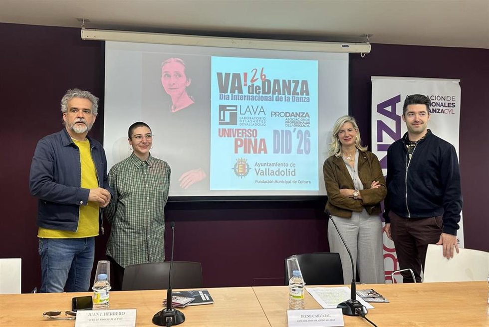 Juan Herrero, Laura Devena, Irene Carvajal y Juan Pardo en la presentación de VAdeDanza.
