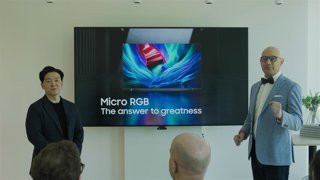Archivo - Samsung presenta su nueva generación de pantallas con IA en Frankfurt.