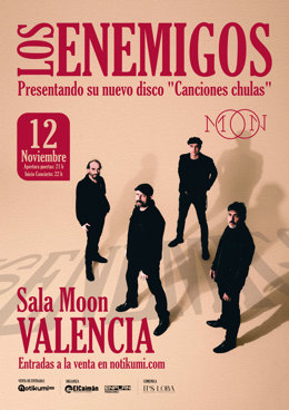 Los Enemigos regresan a Valencia con nuevo disco y parada en la Sala Moon