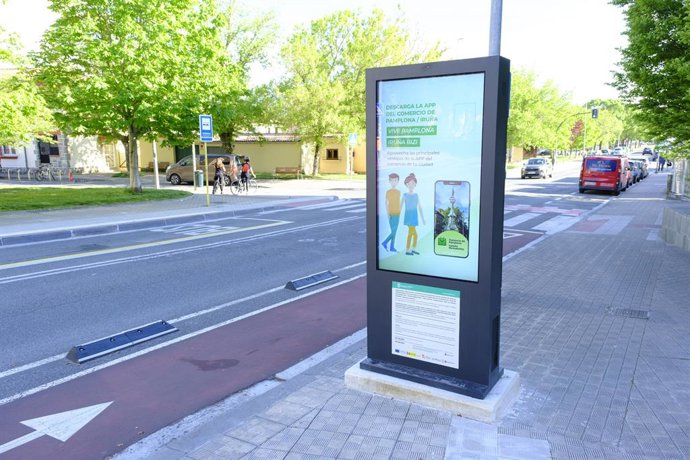 Uno de los paneles instalados.