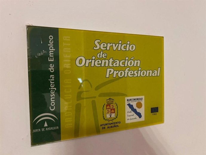 Cartel del Servicio de Orientación Profesional.