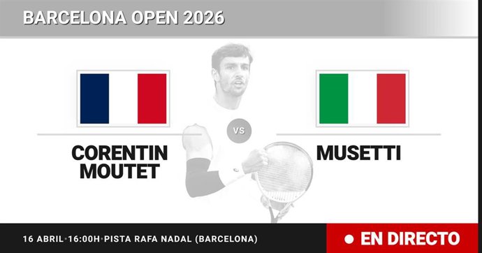 Corentin Moutet - Lorenzo Musetti: resumen y estadísticas del partido de Octavos de final de Barcelona Open
