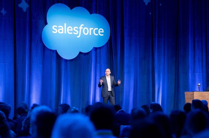 El vicepresidente ejecutivo y director ejecutivo de Sur de Europa, Medio Próximo y África de Salesforce, Marco Hernansanz, en Agentforce World Tour Madrid 2026