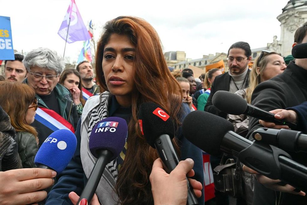 Archivo - La eurodiputada francesa de La Francia Insumisa Rima Hassan