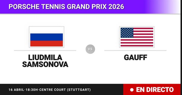 Liudmila Samsonova - Coco Gauff: resumen y estadísticas del partido de Octavos de final de Porsche Tennis Grand Prix