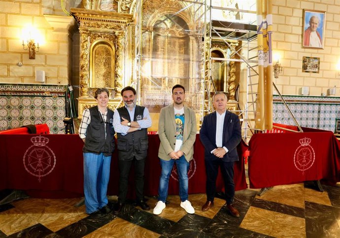 Obras de restauración del retablo de San Juan Bosco