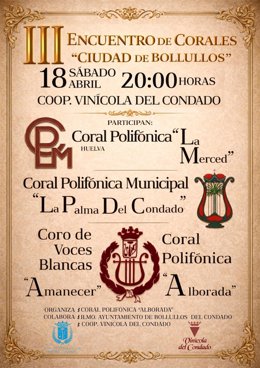 Cartel del III Encuentro de Corales 'Ciudad de Bollullos'.