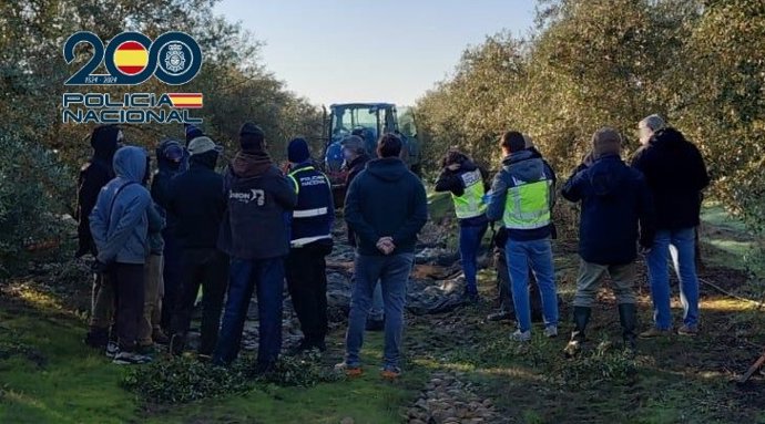 La Policía Nacional detiene a tres personas en una actuación contra la explotación laboral en una finca de Almodóvar del Río.