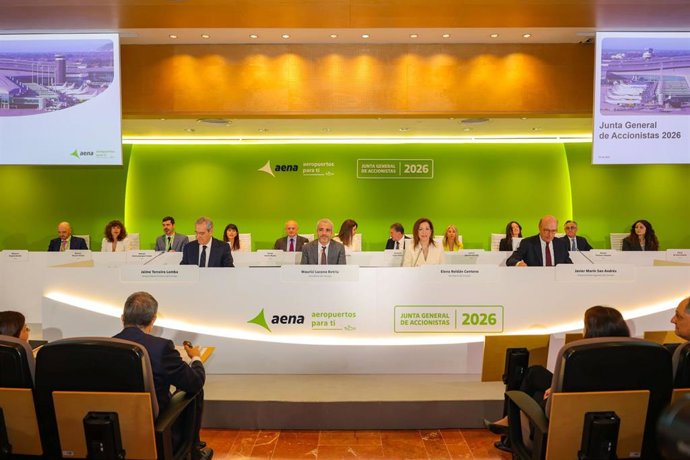 La junta de Aena aprueba el pago de un dividendo de 1,09 euros por acción, un 11,7% más, y la reelección de Lucena.