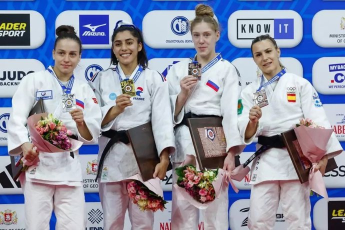 Laura Martínez Abelenda, con su bronce en el Campeonato de Europa de judo de 2026.