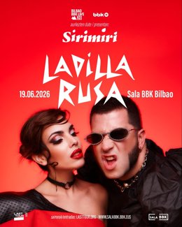 Archivo - Cartel de la actuación de Ladilla Rusa el 19 de junio en la Sala BBK