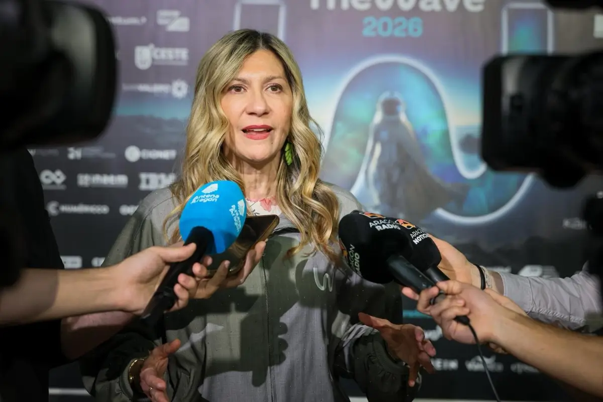 La vicepresidenta del Gobierno de Aragón, Mar Vaquero, este jueves en 'The Wave'.